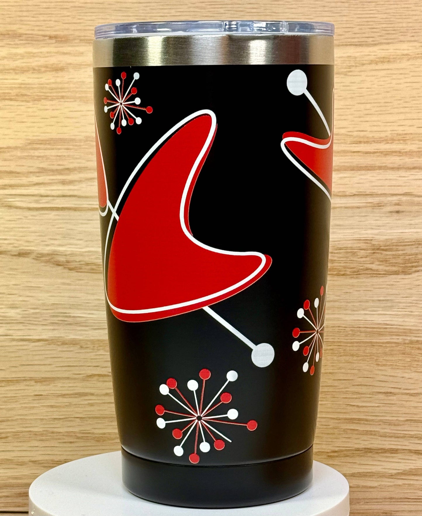 MCM Red Sputnik Boomerang 20oz Travel Mug - Black