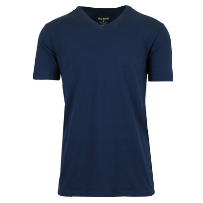 Men's Short Sleeve V-Neck Cotton Stretch Tees