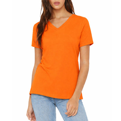 Women's Loose Fitting Premium Short Sleeve V-Neck Tees
