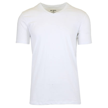Men's Short Sleeve V-Neck Cotton Stretch Tees
