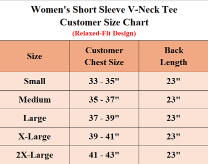Women's Relaxed Fit Short Sleeve Cotton V-Neck Tees