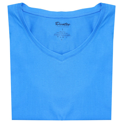 Women's Relaxed Fit Short Sleeve Cotton V-Neck Tees
