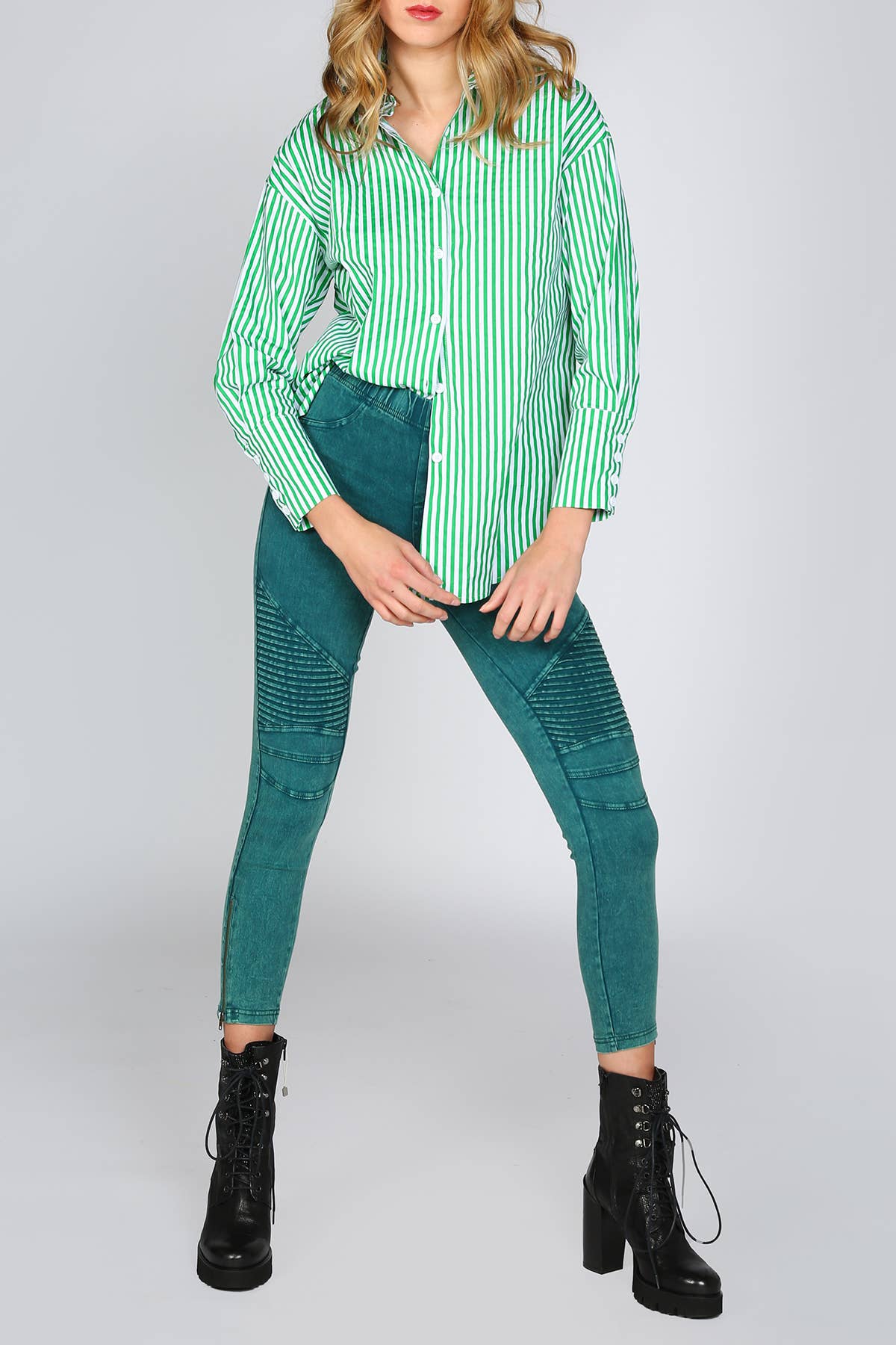 Striped Shirt And Shorts Sets KC6158-L