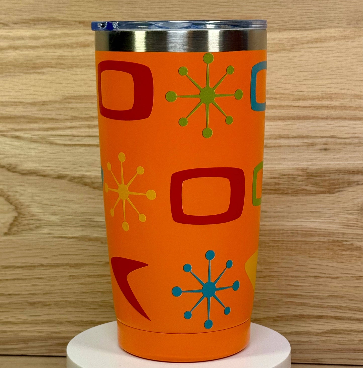 MCM Sputnik Block 20oz Travel Mug - Orange