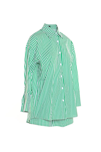 Striped Shirt And Shorts Sets KC6158-L