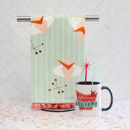 MCM Retro Atomic Tea Towel